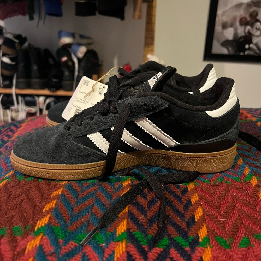 black busenitz adidas with brown sole